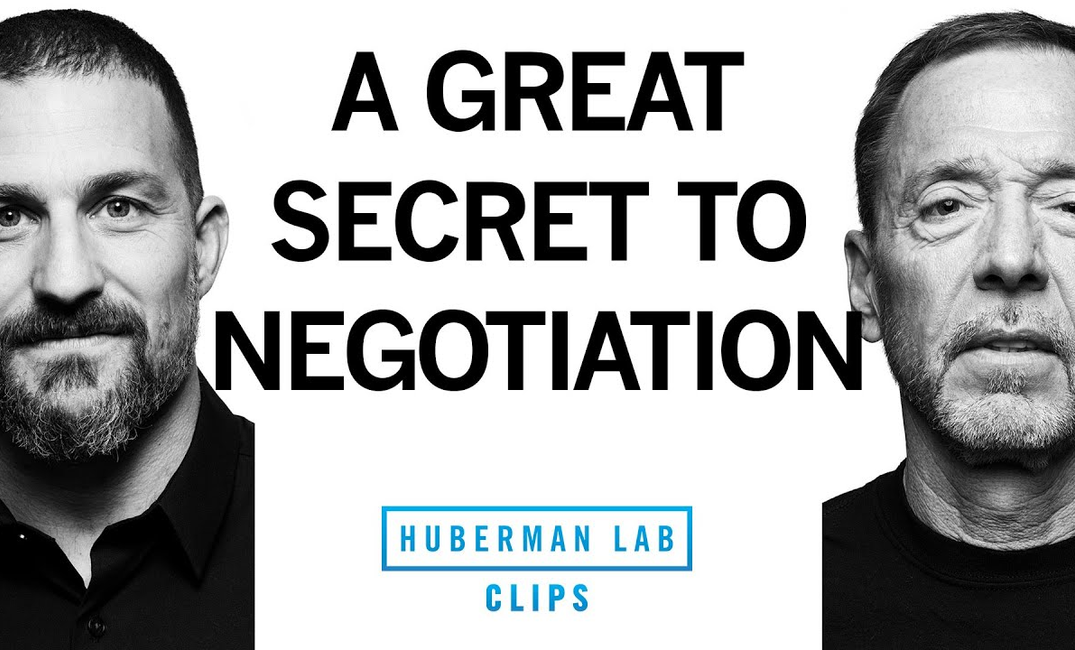 ENSPIRING.ai: One of the Secrets to Negotiation - Chris Voss & Dr. Andrew Huberman