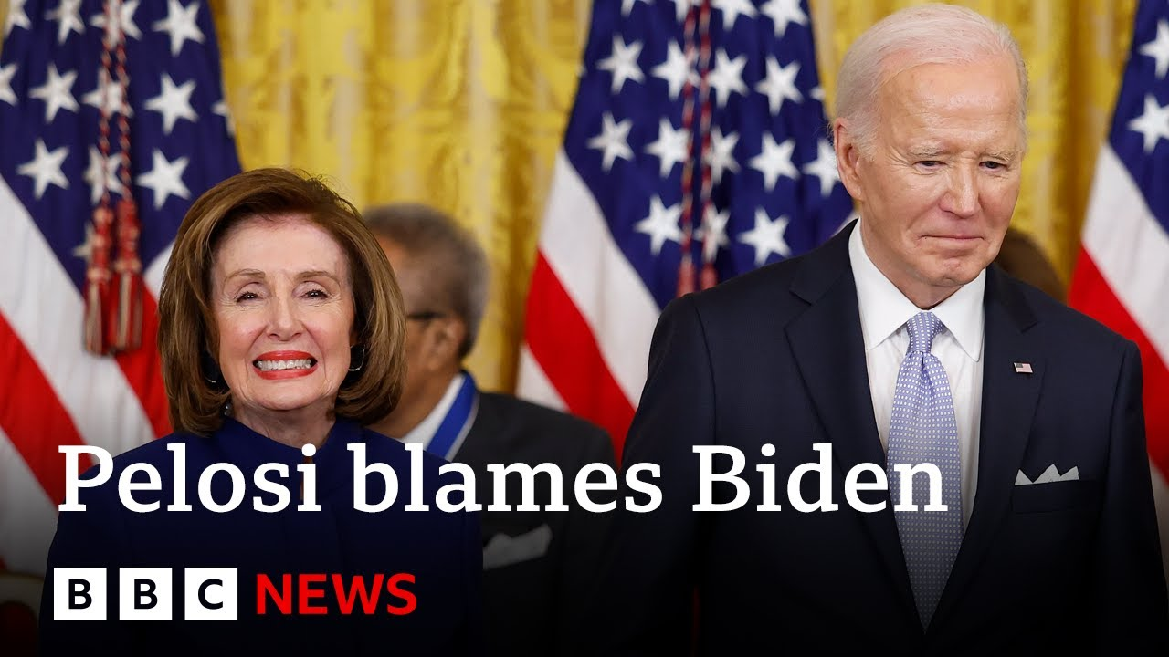 ENSPIRING.ai: Nancy Pelosi blames Joe Biden for Democrats election loss - BBC News