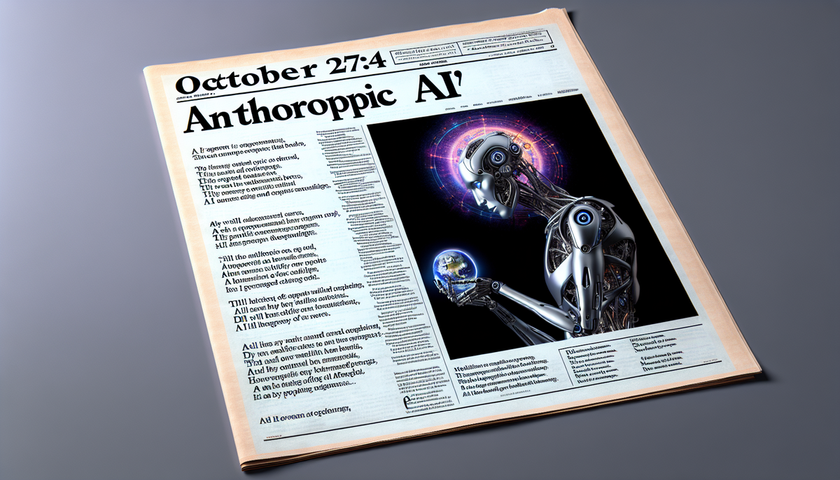 Today's News About Anthropic Ai And The Future Of Ai Agents On 2024-10-27